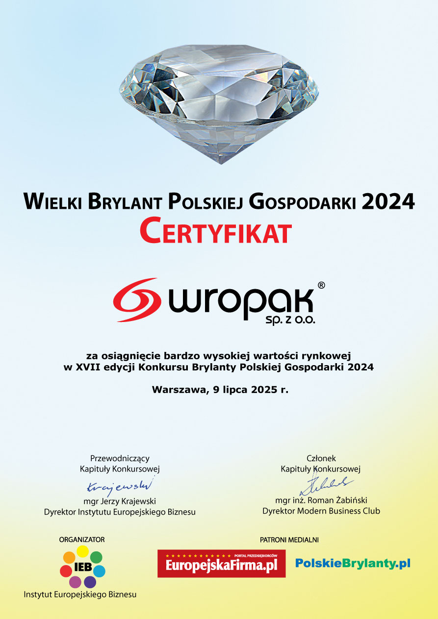 Dyplom Wielki Brylant Polskiej Gospodarki
